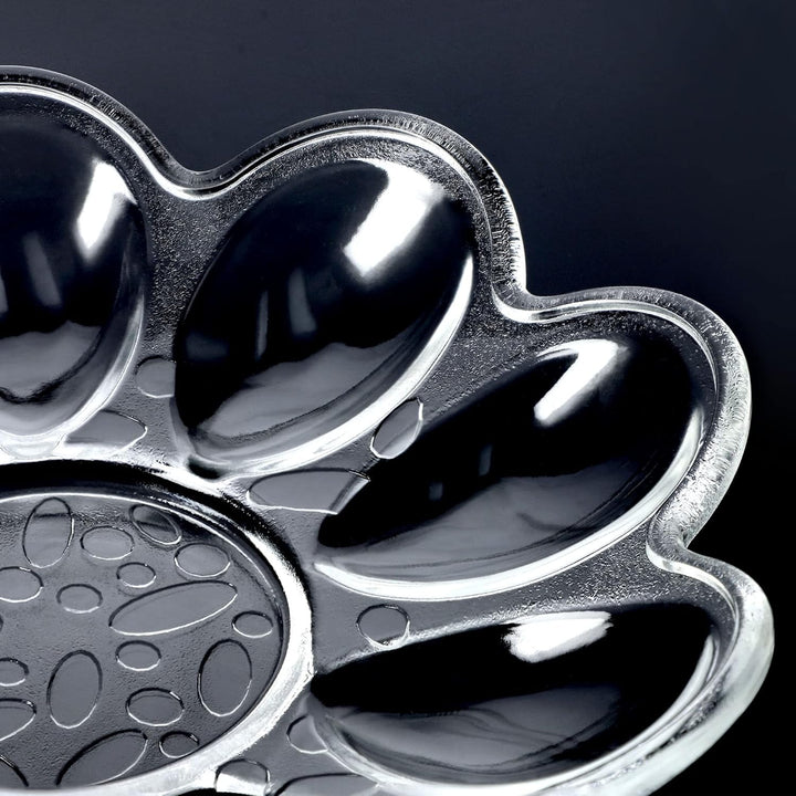 KADAX Eierteller aus Glas, ⌀ 21,5 cm, praktischer Teller für Eier, Eierhalter, robuste Eierablage, E