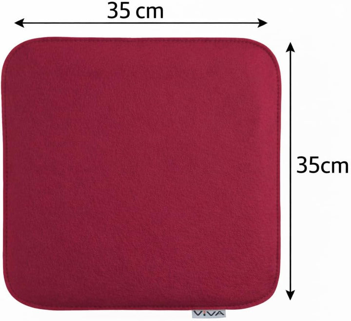 Brandsseller 8er Set Sitzkissen aus Filz 35x35x2 cm – Robuste Stuhlauflagen für innen und aussen, ec