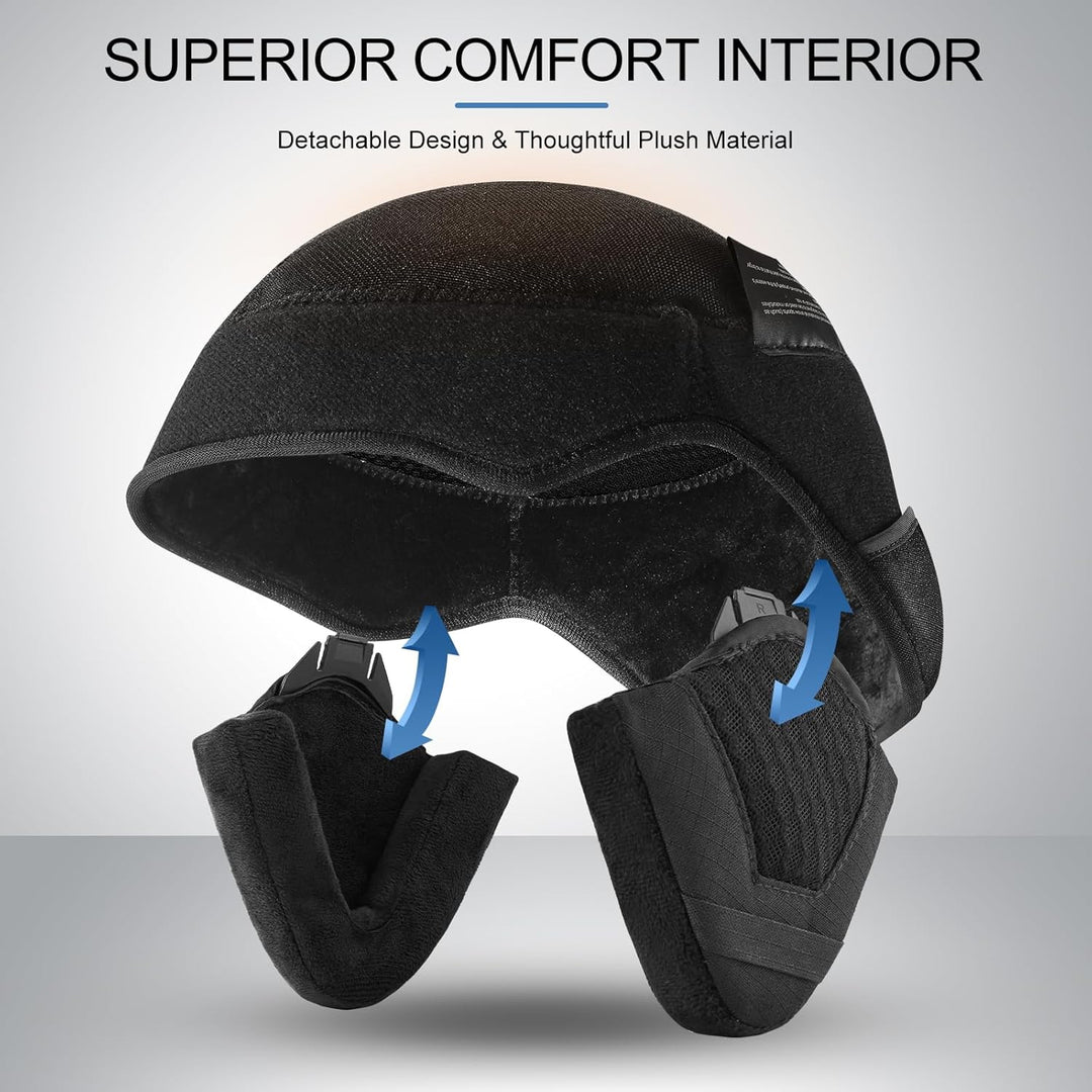 Odoland Skihelm mit Skibrille für Skifahren und Snowboard, Einstellbare Grössenverstellbar, mit Ohre