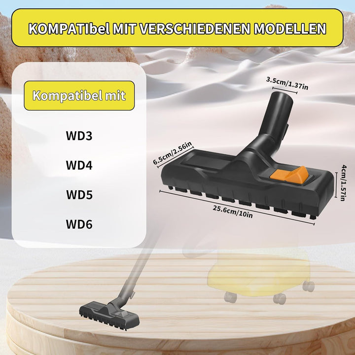 Bodendüse für Kärcher WD3, WD4, WD5, WD6, 35mm Trockensaugdüse Ersatz für Kärcher, Staubsauger Boden