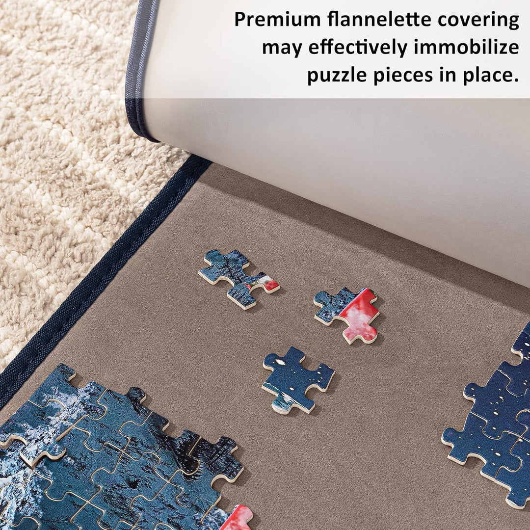 Tektalk Puzzle Board mit 6 Sortierschalen, tragbare Puzzlematte mit transparenter wasserdichter & st