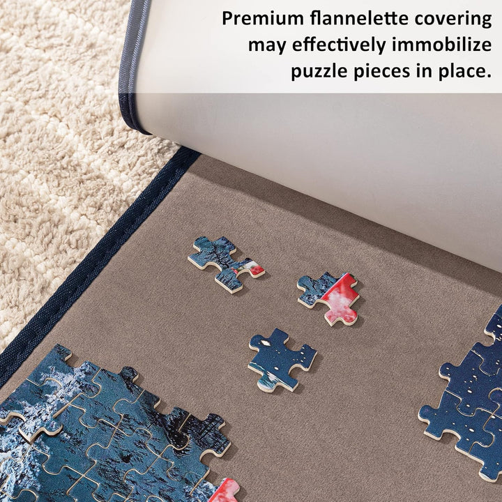 Tektalk Puzzle Board mit 6 Sortierschalen, tragbare Puzzlematte mit transparenter wasserdichter & st