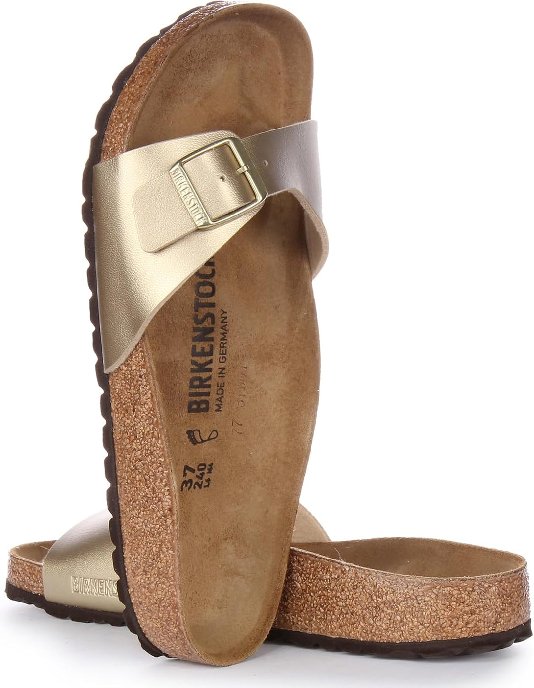 Birkenstock Classic MADRID BF-NUBUK Damen Pantoletten 37 EU Gold, 37 EU Gold