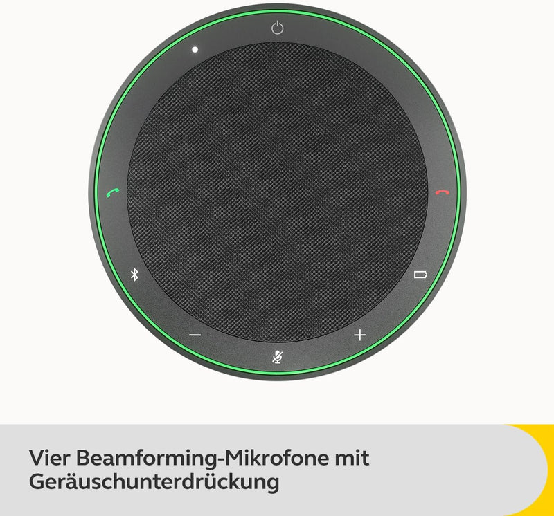 Jabra Speak2 75 schnurlose Freisprechlösung mit USB-C Bluetooth-Adapter, 4 Mikrofone mit Geräuschunt