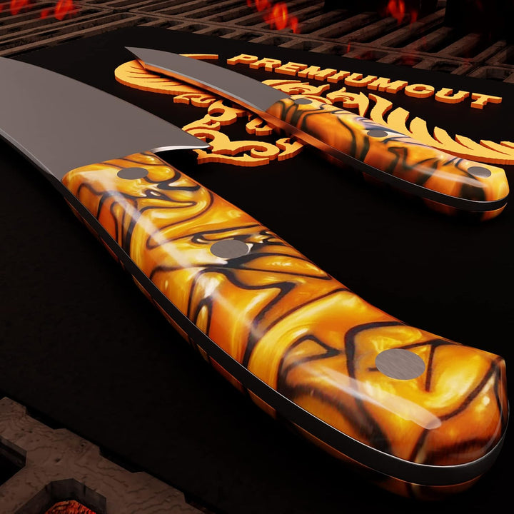 Giesser seit 1776 - Made in Germany - PremiumCut, Spicy Orange, Messerset 2 teilig, Kochmesser 20 cm
