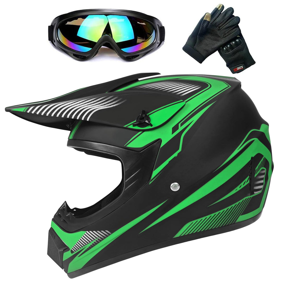 Jugend Motorradhelme,Kinderfahrradreithelm,Junge Und Mädchen, Roller Ski ATV Helm,ECE-Zertifizierung