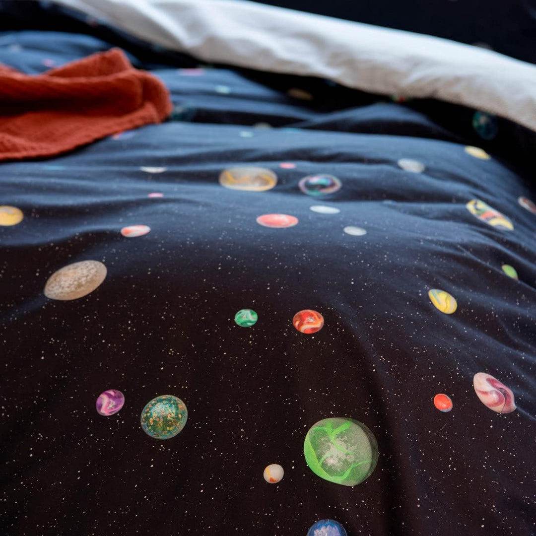 Snurk® - Kinder Bettwäsche Set, Marble Universe Bettwäsche, 135 x 200 cm, inkl. 1 Kissenbezug 80 x 8