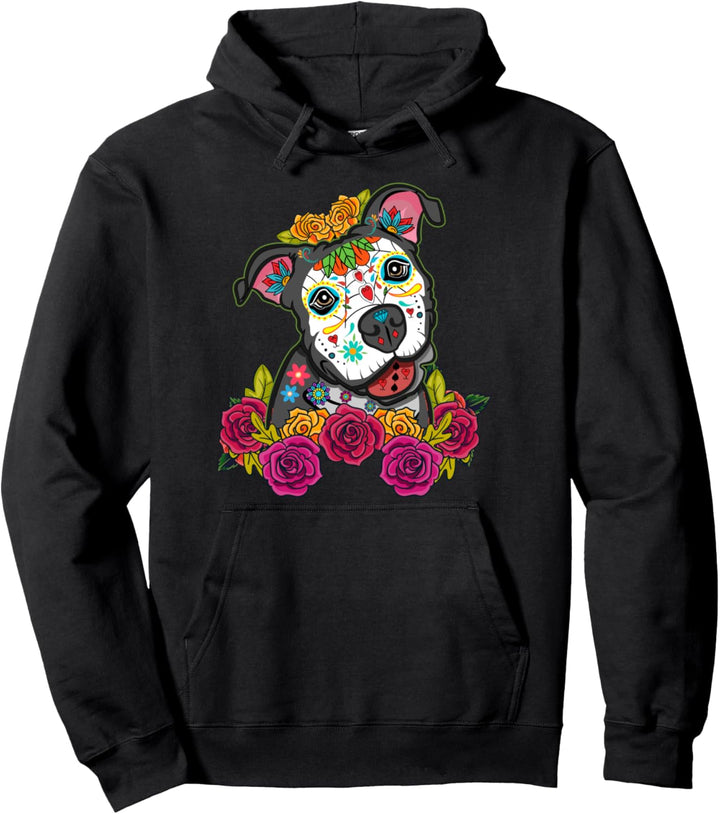 Süsse Calavera Perro: Dia De Los Muertos Halloween Hund Pullover Hoodie