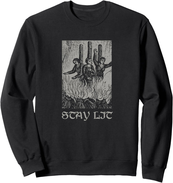 Occult Stay Lit Satan Devil Hell Antichrist Grunge Witch Sweatshirt