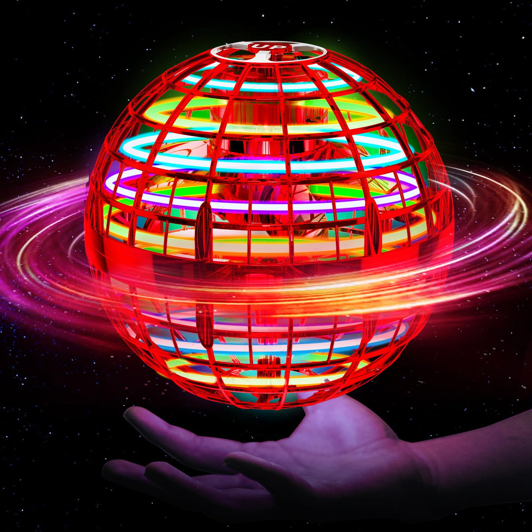 Fliegender Ball (rot) Flying Orb Ball UFO Magic Spinner Spielzeug für Kinder im Freien, Geschenk für