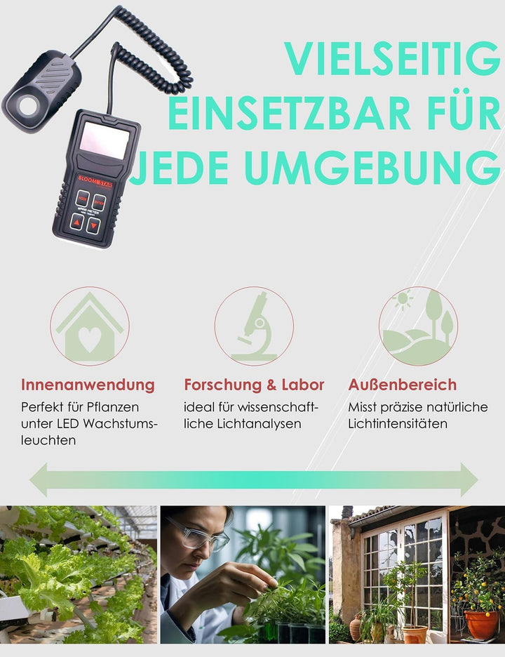 by Crescience ePAR-Meter Quantum-Sensor für Belichtungsmessung, 400-750nm, Präzise Messung der photo