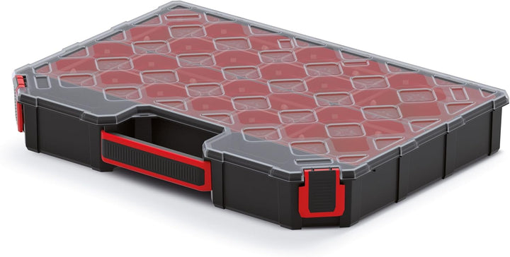 Sortimentskasten 390x284x60 mm - Sortierkasten Kleinteile mit 12 Einsatzboxen - Zubehörbox - Schraub