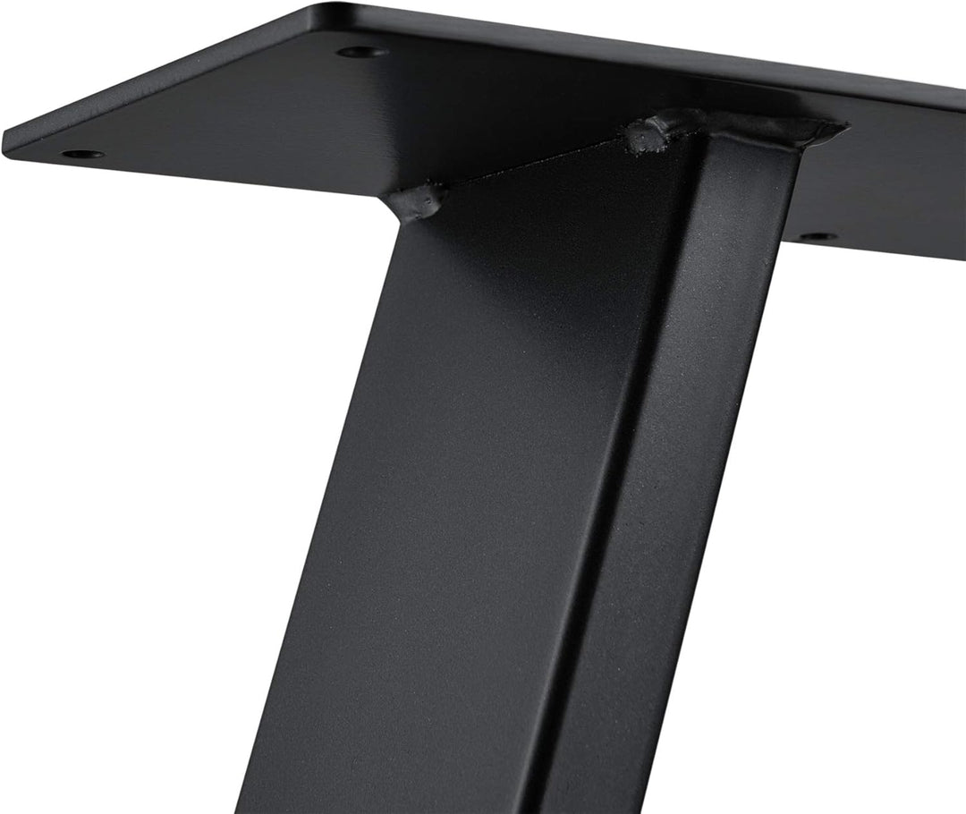 [en.casa] 2X Tischgestell 40x10x40 cm im 2er Set Stahl Metallgestell Schwarz, Schwarz 40x10x40 cm Ti