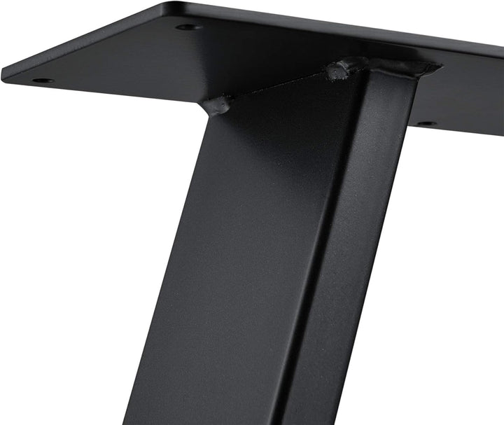 [en.casa] 2X Tischgestell 40x10x40 cm im 2er Set Stahl Metallgestell Schwarz, Schwarz 40x10x40 cm Ti