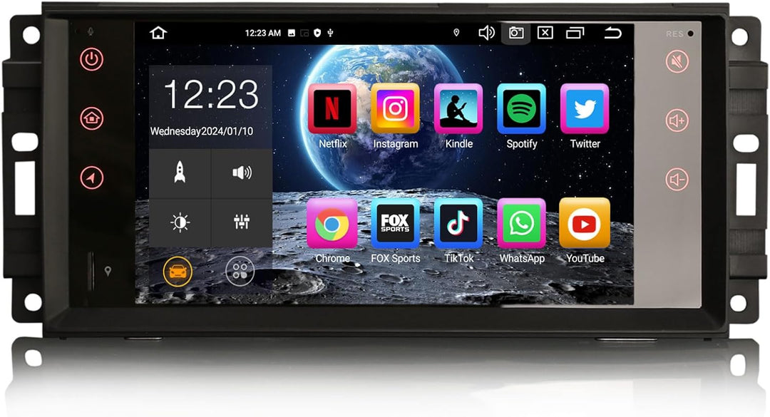 Erisin Android 12 8-Kern Autoradio Mit GPS Navi für Jeep Compass Patriot Chrysler 300C Dodge Avenger