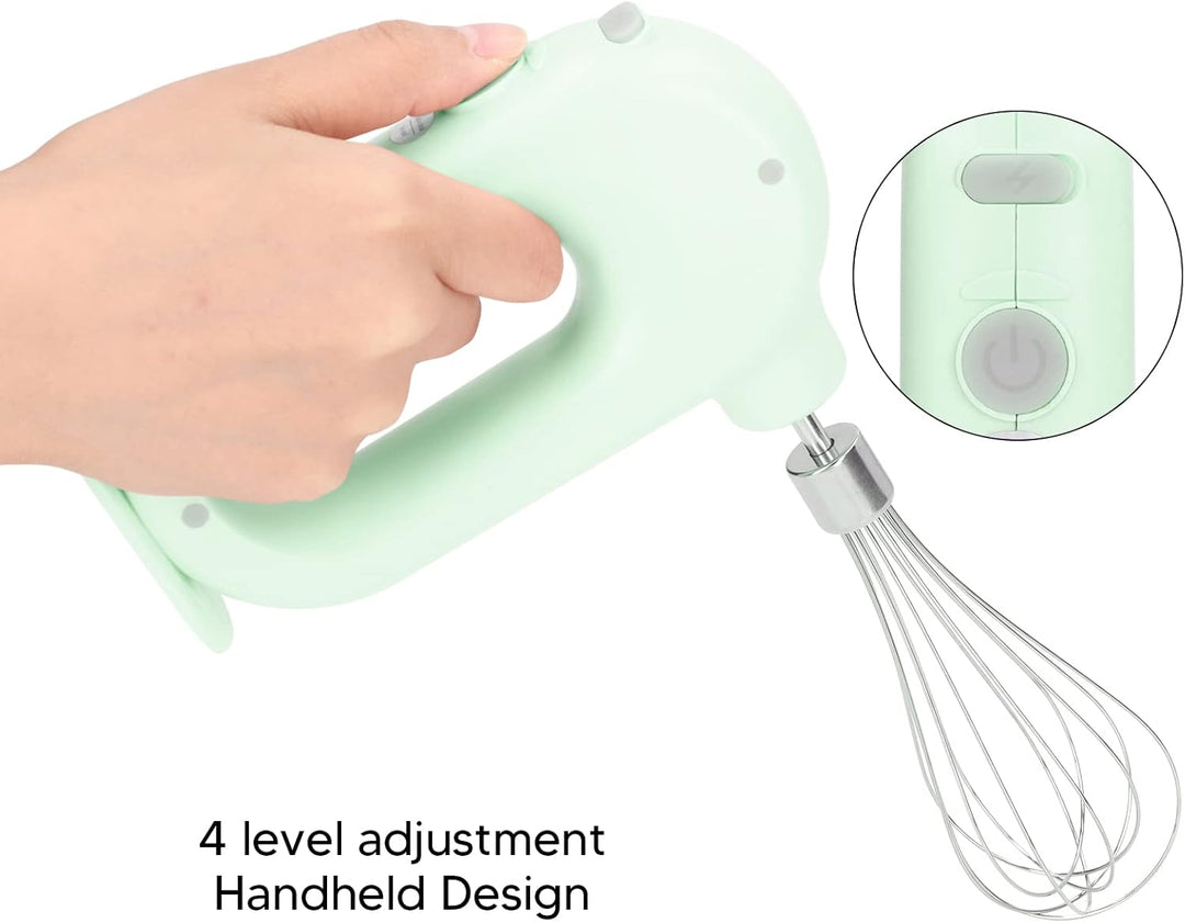 TOPINCN Elektrischer Handmixer, USB Wiederaufladbarer Elektrischer Schneebesen Kabelloser Handmixer