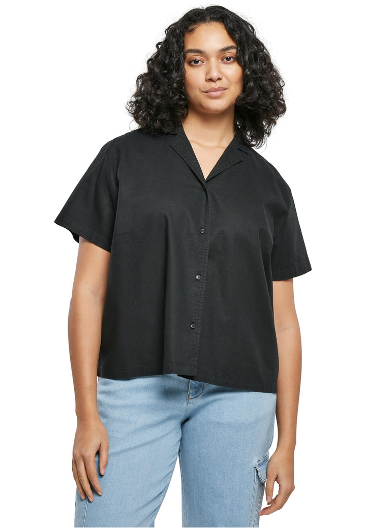 Urban Classics Ladies Linen Mixed Resort Shirt, Resort Leinen Hemd für Damen, erhältlich in vielen v