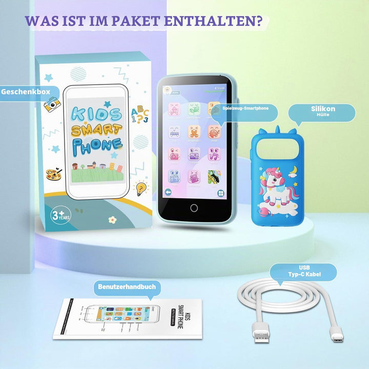 Kinderkamera, 3.97" Touchscreen Kinder Handy Smartphone Spielzeug, pädagogische Lerngeschenke für 4-