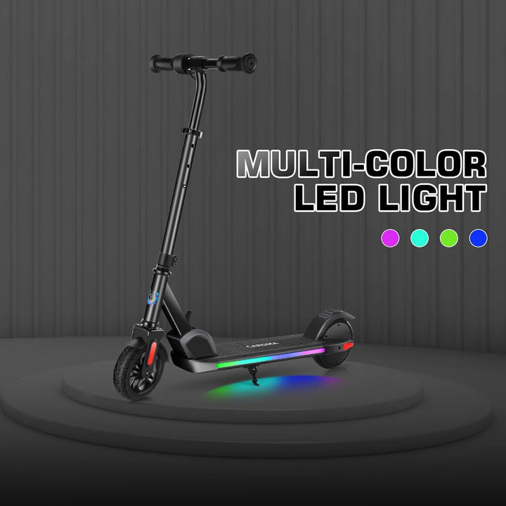 Caroma E Scooter Kinder von 8-12 Jahren,bis zu 16 km/h & 8 km,Elektroroller Kinder mit Bunte Leuchte