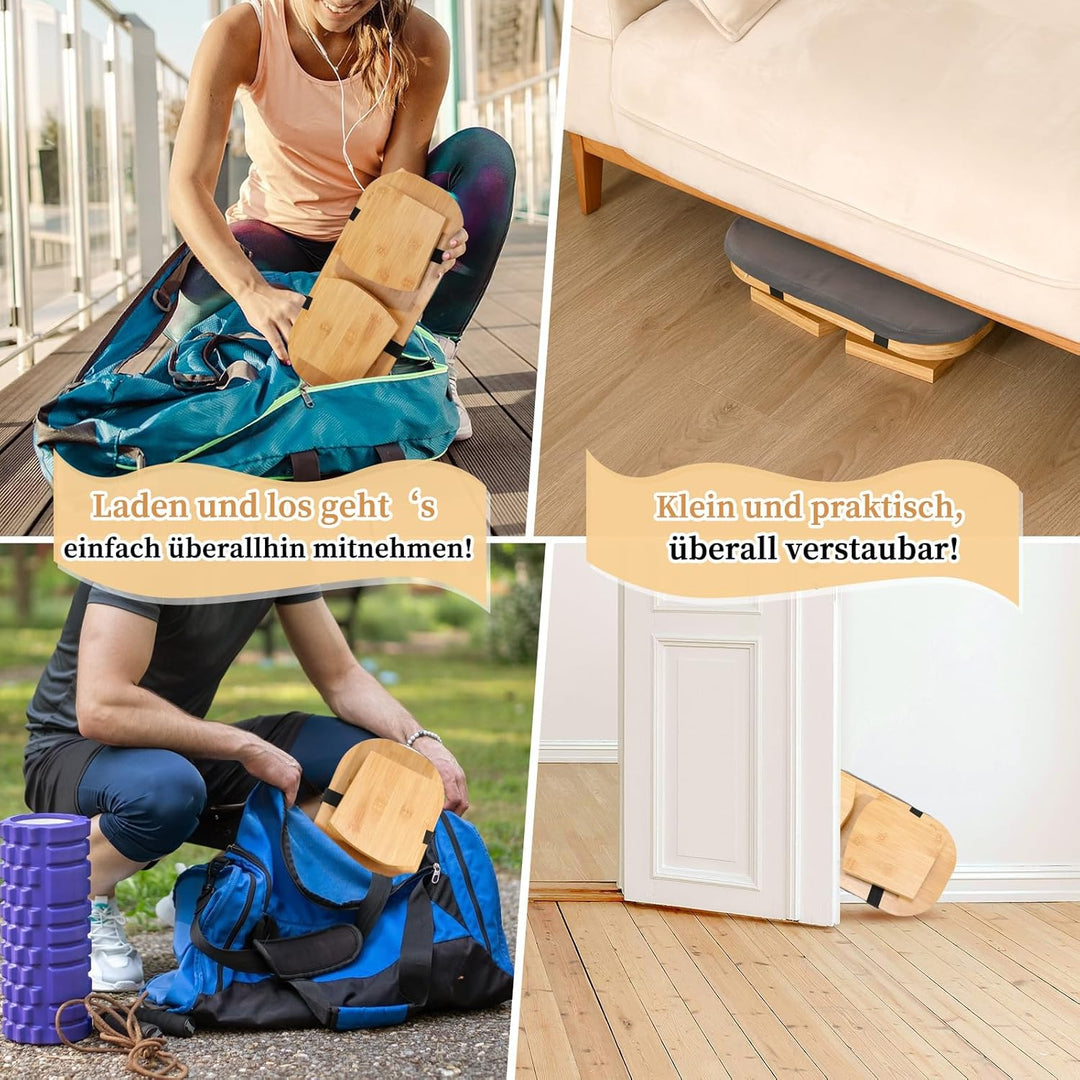 TYYIHUA Meditationsbank, klappbarer Meditationsstuhl, Bambus-Meditationshocker mit Anti-Rutsch-Matte