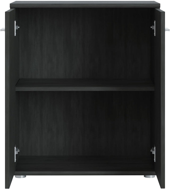 CARO-Möbel Kommode Sideboard Schrank Tommy Esche grau, Anrichte mit 2 Türen inklusive Einlegeboden,