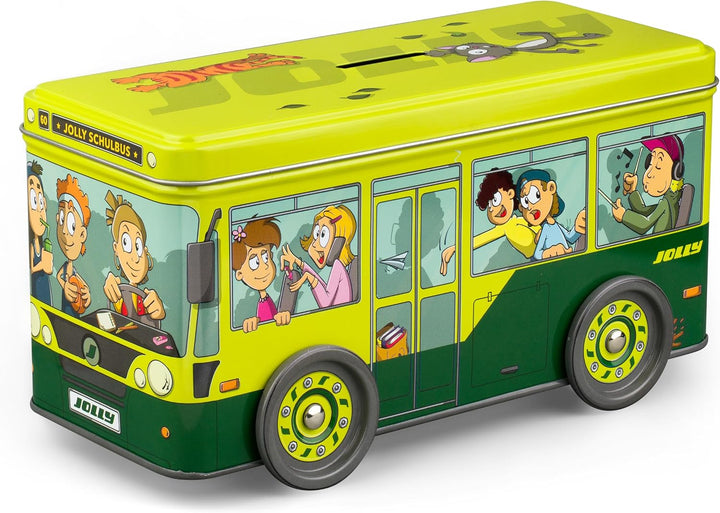 JOLLY Schulbus Schulset, 38-teilig, Buntstifte, Fasermaler, Lineal, Geodreieck, Wasserpinsel, Malbuc