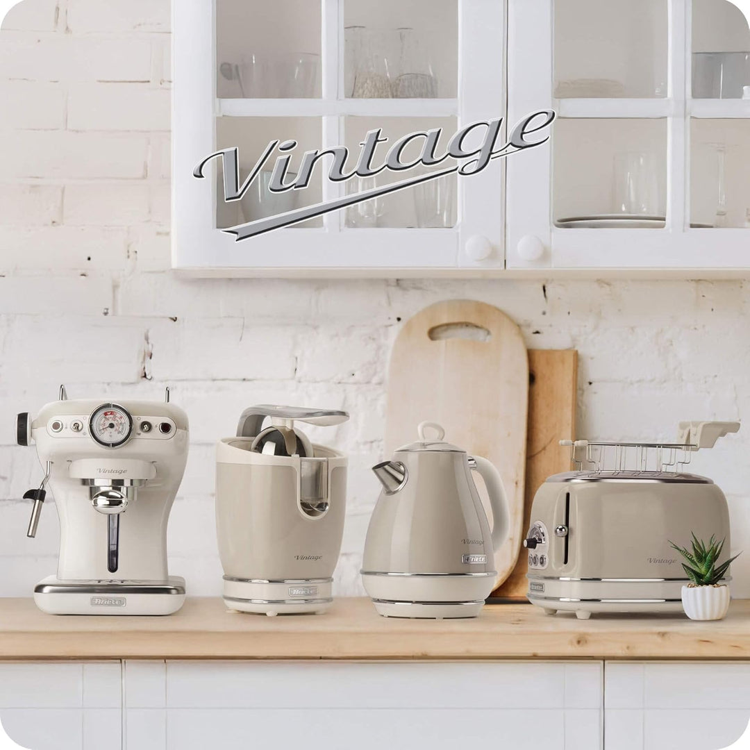 Ariete Vintage Cappucino 2878, Retro Elektrischer Milchaufschäumer im Retro-Stil für Cappuccino & He