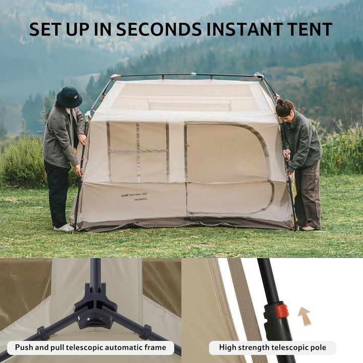 Naturehike Village Instant-Zelt 4-8 Personen Kabinenzelt Wasserdicht für Autocamping 4 Personen/6㎡/B
