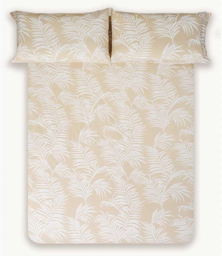 COTTON ARTean Bettwäsche-Set aus Bio-Baumwolle, Beige, 150 x 190/200 cm, 100 % Bio-Baumwolle. Cama 1