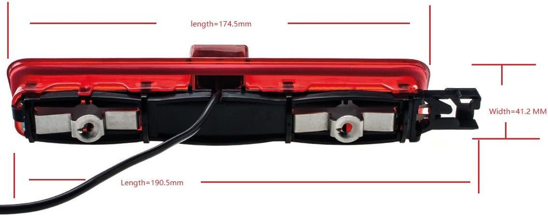 Misayaee Auto Dritte Dach Top Mount Bremsleuchte Kamera Bremslicht Wasserdicht Farb-Rückfahrkamera f