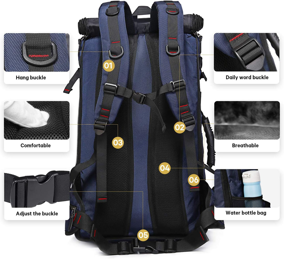 KAKA Travel Backpack, Carry On Backpack Durable Convertible Duffle Bag Fit for 15.6 Inch Laptop for