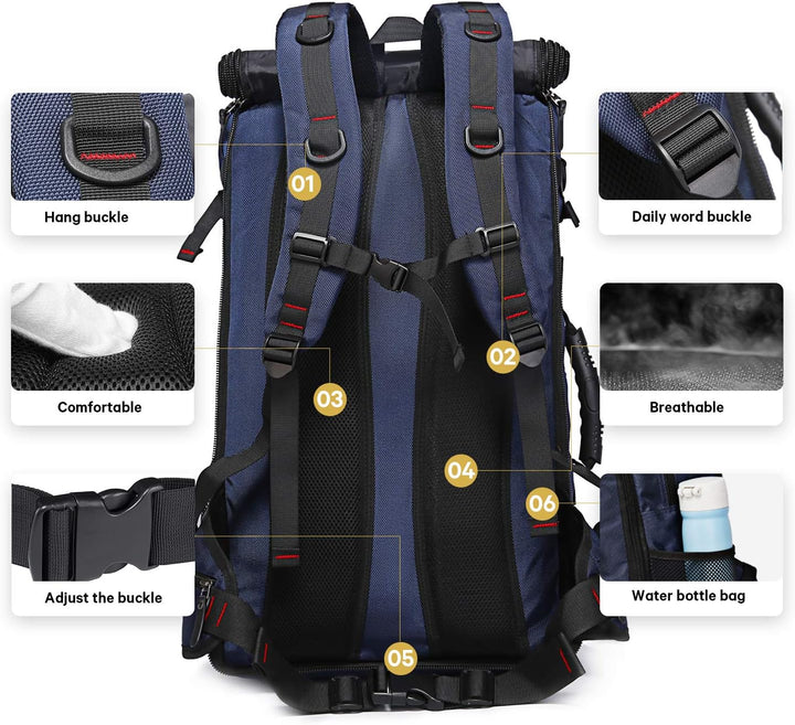 KAKA Travel Backpack, Carry On Backpack Durable Convertible Duffle Bag Fit for 15.6 Inch Laptop for