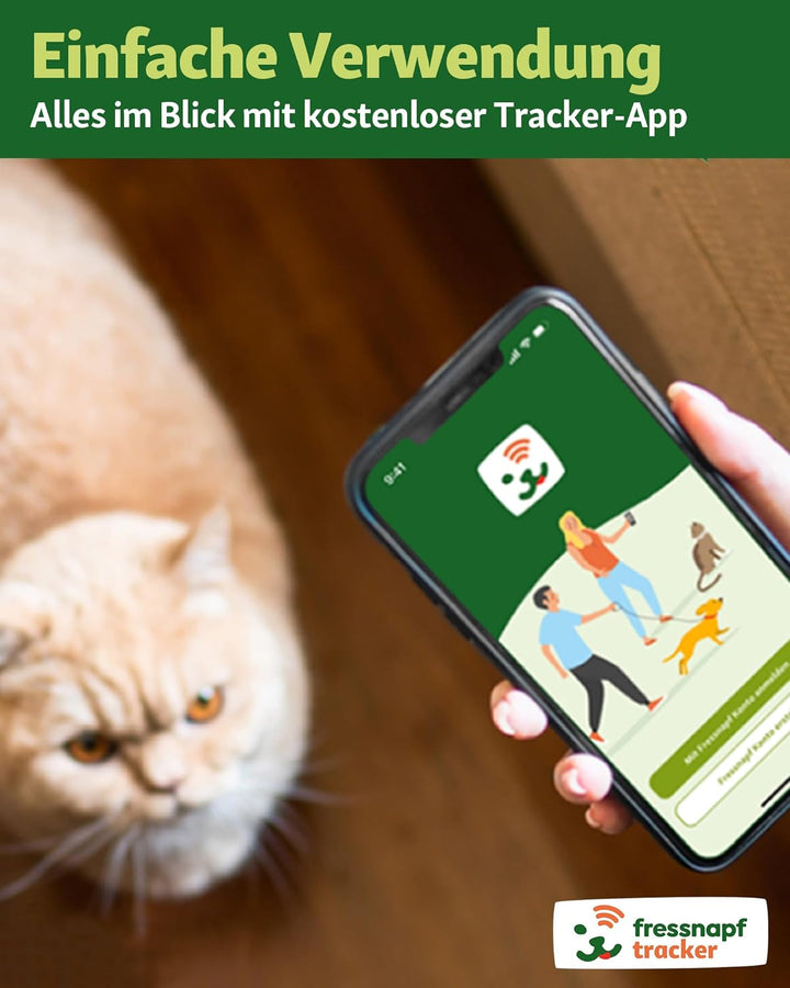Fressnapf GPS Tracker für Katzen - 2. Generation - Ohne ABO - Ortung ohne Entfernungsbegrenzung - Ak