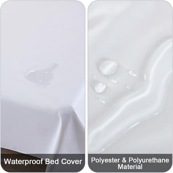DUJUIKE 100% wasserdichte Schutzdecke oder Liner für Bett, Matratzenschoner für das Bett, Wiederverw