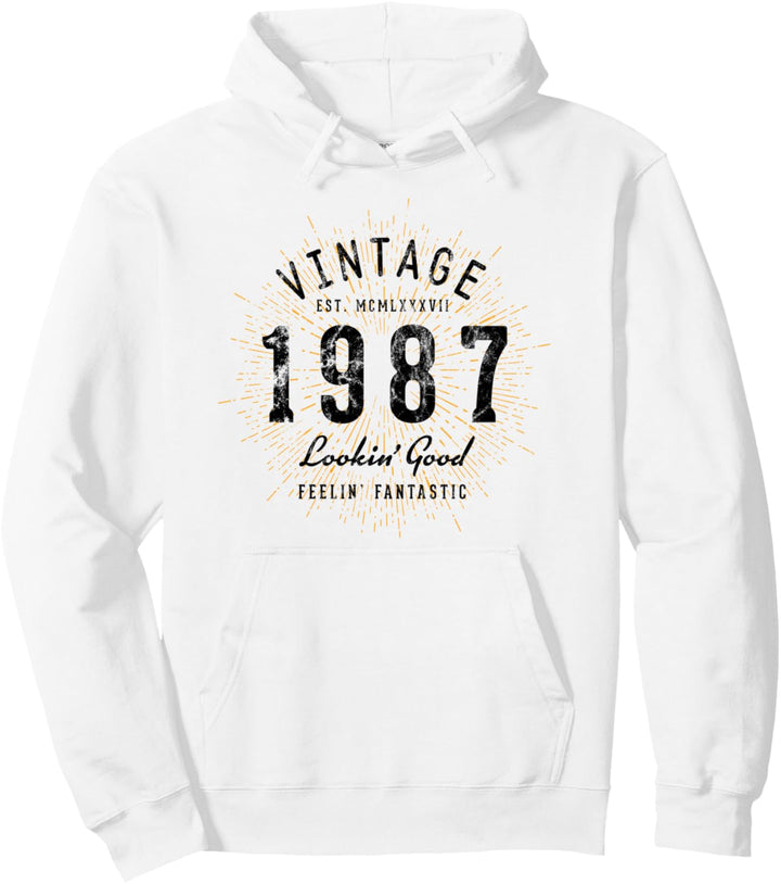 Vintage Geburtstag geboren 1987 Pullover Hoodie