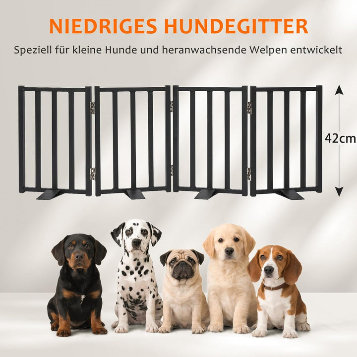 Snagle Paw Hundegitter, 42 cm Niedriges Absperrgitter Hund mit Standfüssen, Freistehendes Welpengitt