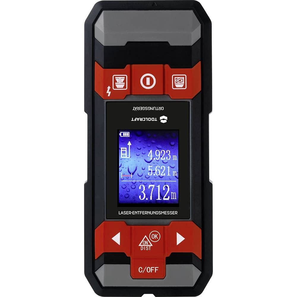 TOOLCRAFT Ortungsgerät inkl. Laser-Entfernungsmesser LDM D30 TO-6994572 Geeignet für Nicht eisenhalt