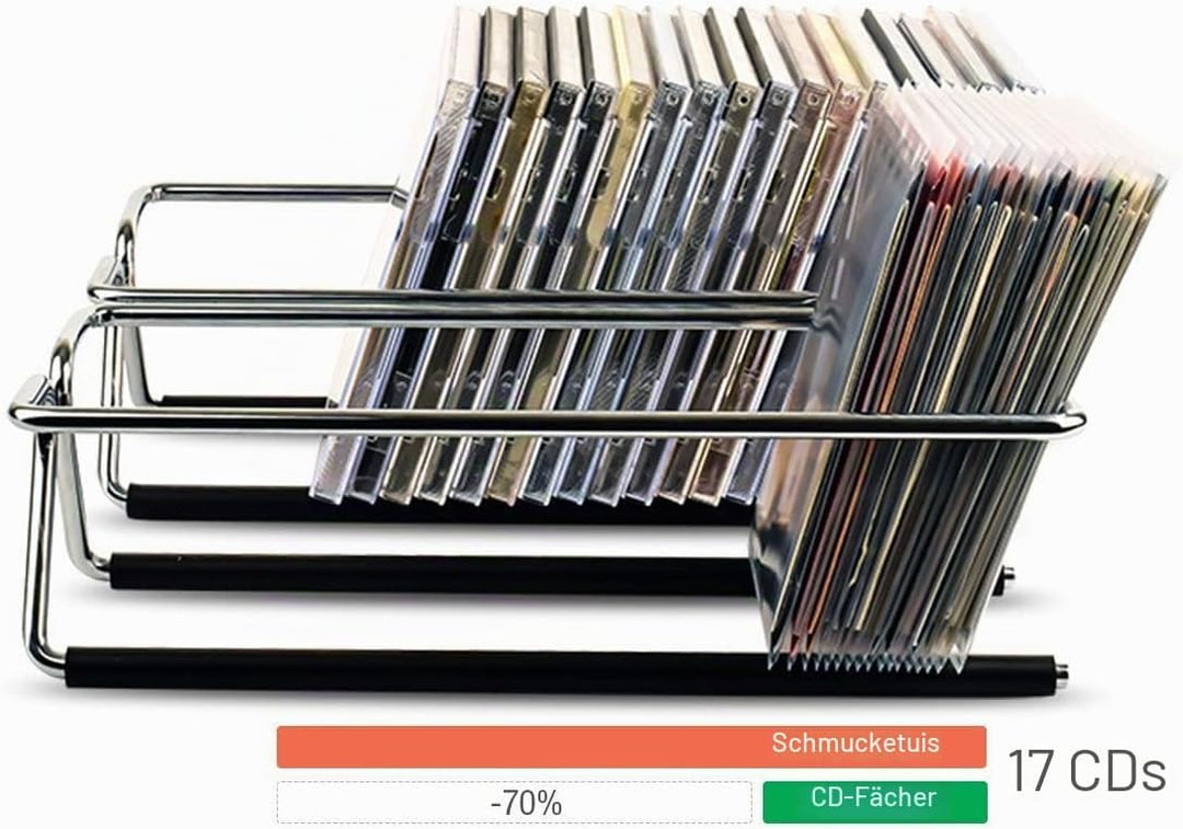 3L CD Hülle mit Verschlussklappe - Praktisch für die CD Aufbewahrung - 100 Stück - CD-Hüllen Plastik