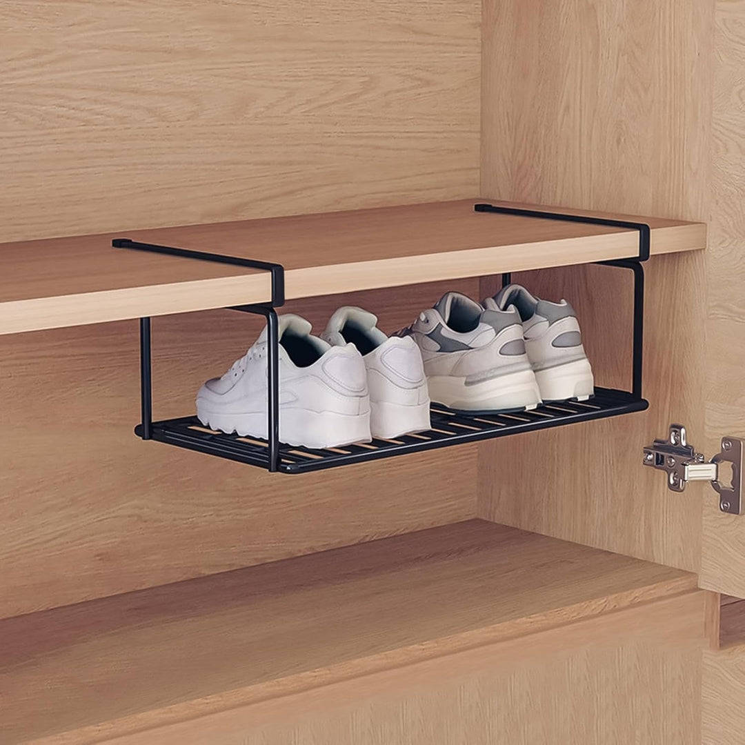 Faltbares Schuhregal – Schuhregal für den Eingangsbereich, faltbares Schuhregal mit unterem Gitter-D