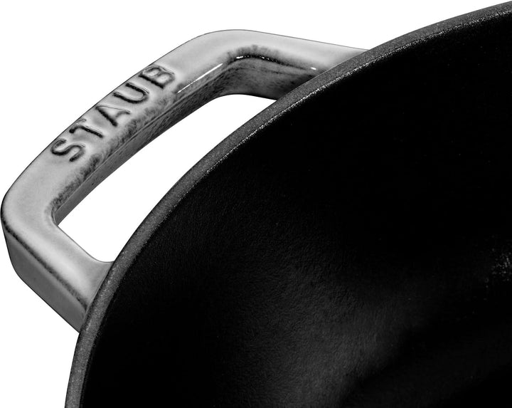 STAUB Gusseisen Bräter, Chistera Tropfenstruktur im Deckel, Rund 24 cm, 2,5 L, Graphitgrau Graphitgr