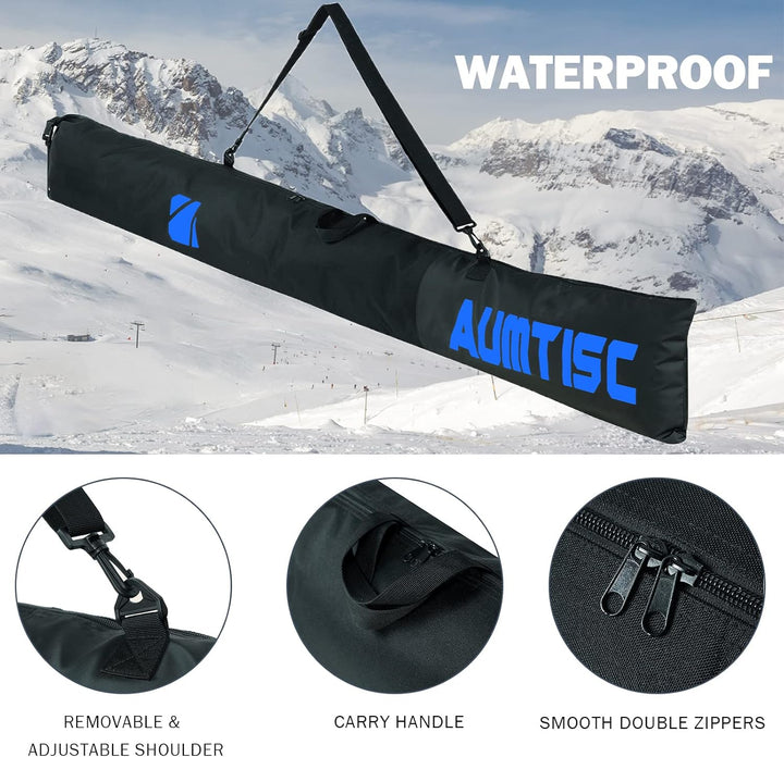 AUMTISC Skitasche und Skischuhtasche Combo - Skitaschen für Flugreisen - gepolsterte Schneeskitasche