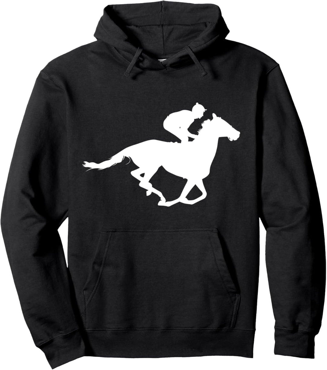 Pferderennen Pferderennsport Fun Lustig Rennpferd Rennbahn Pullover Hoodie