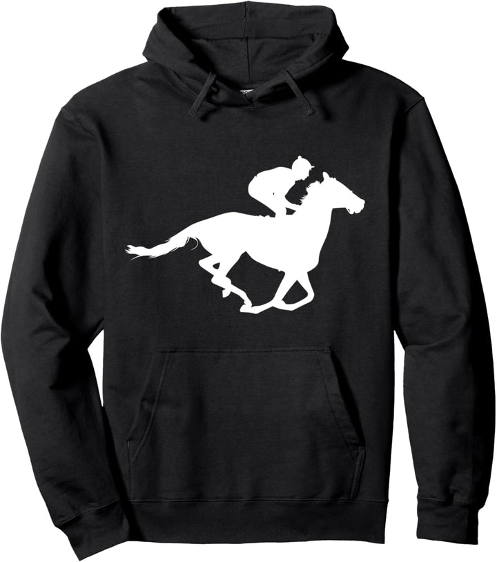 Pferderennen Pferderennsport Fun Lustig Rennpferd Rennbahn Pullover Hoodie