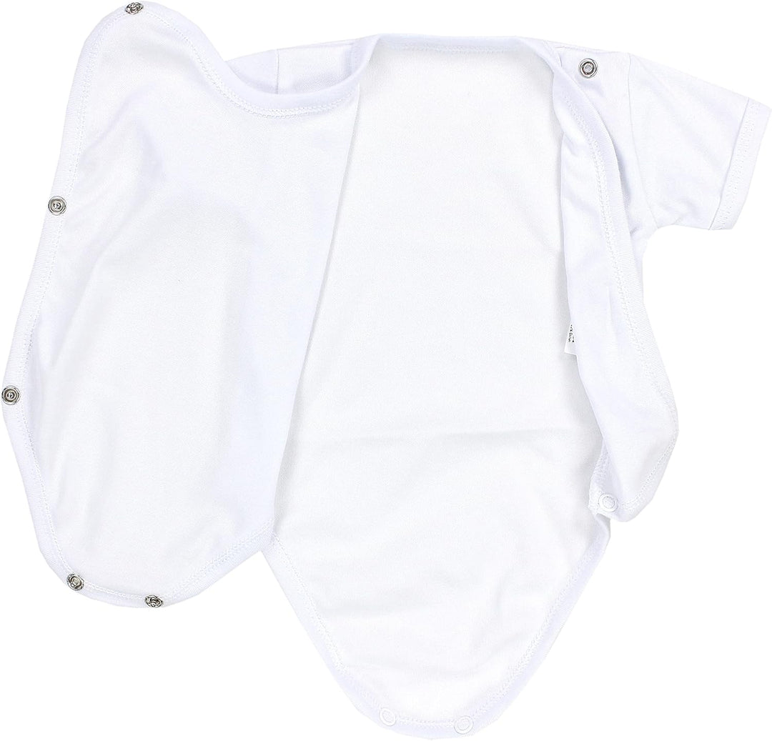 TupTam Unisex Baby Kurzarm Wickelbody 5er Pack 74 Weiss, 74 Weiss