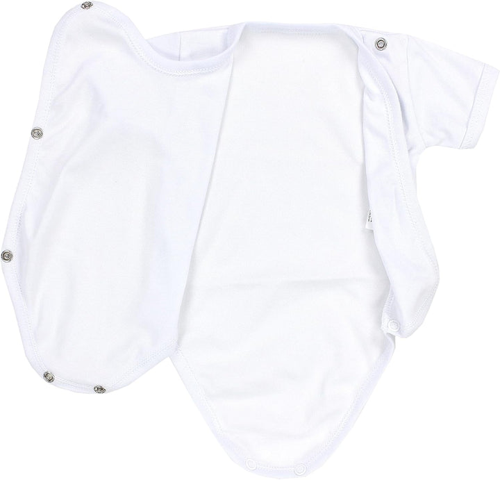 TupTam Unisex Baby Kurzarm Wickelbody 5er Pack 74 Weiss, 74 Weiss
