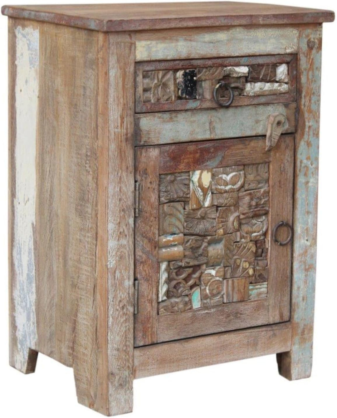 GURU SHOP Vintage Beistellschrank, Kommode, Nachttischschrank, Flurschrank - Modell 84, 61x43x33 cm