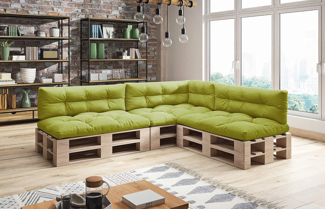 sunnypillow Palettenkissen 7er Set für Europaletten Indoor und Outdoor Palettenpolster Palettensofa