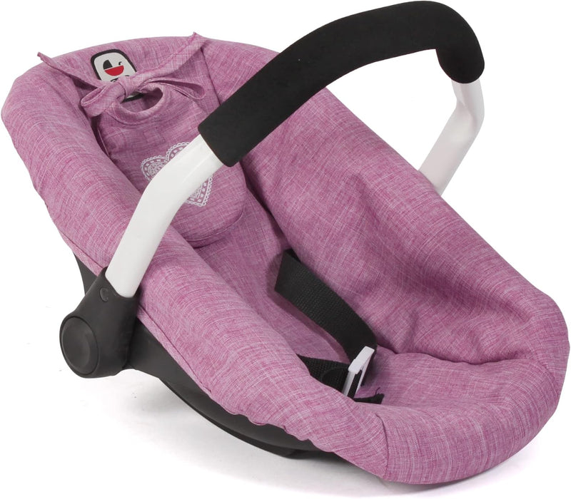 Bayer Chic 2000 - Puppen-Autositz für Baby-Puppen, Puppentrage, Puppenzubehör, Jeans pink