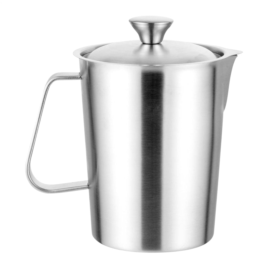 Milchschäumer Kanne, Effizienter Milchschäumkrug, 2 Liter Edelstahl Messbecher Mit Präzisionsskala F
