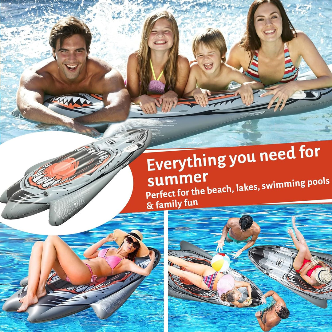Haifisch-Schwimmkörper, Aufblasbarer Hai-Schwimmschwimmer, Pool-Party-Lounge-Spielzeug für Erwachsen